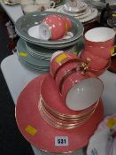 A Wedgwood part-teaset & a quantity of Wedgwood green glazed dinnerware