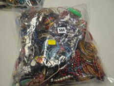 A large quantity of modern & vintage costume jewellery