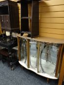 A vintage fancy glass china cabinet