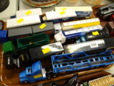 A collection of loose Diecast commercial haulage vehicles