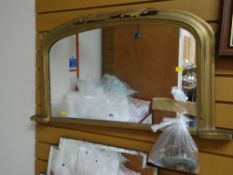 A gilt framed vintage mirror