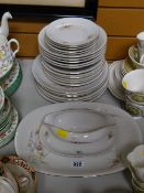 A modern German KPM flower decorated part dinner service