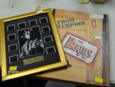 A box set of Beatles' LPs together with a John Lennon 'Mini Montage' limited edition photo