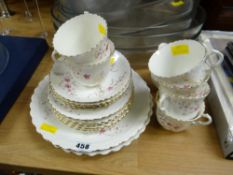 A vintage Royal Albert floral decorated part-teaset