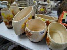 A collection of seven Sylvac Autumn Leaf decorated bowls