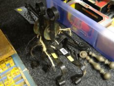 A parcel of antique fireside metalware