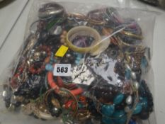 A large quantity of modern & vintage costume jewellery