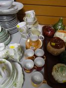 A vintage Susie Cooper Sunflower teaset together with a modern Japanese coffee set