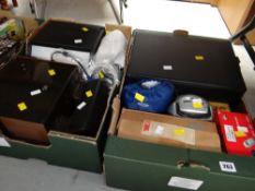 Two boxes of small electricals & sundry household items