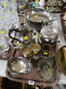 Collection of various EPNS including teaware, serving dishes etc
