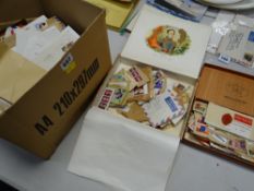 A box of mainly loose First Day covers & philatelic material