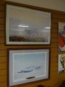 A limited edition military aviation print entitled 'Desert Storm' & a similar AFTER COULSON