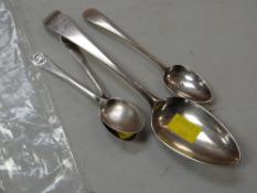 A parcel of monogrammed silver spoons, 4 troy ozs