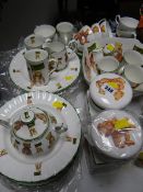 A collection of Harrods teddy bear decorated tea & dinnerware