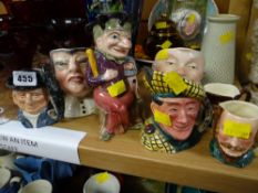 Collection of Royal Doulton & other small character jugs including Lobster Man etc