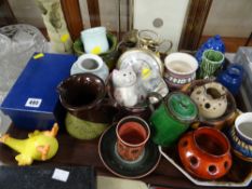 A parcel of modern ornamental pottery etc