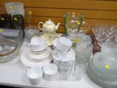 A National Trust teaset including teapot together with sundry kitchen china & glassware etc