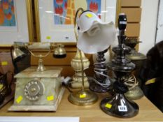 Parcel of various table lamps E/T