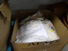 A quantity of table linen