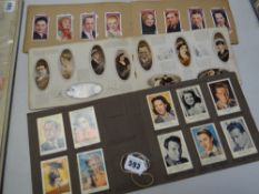 Two cigarette card albums & an A&BC chewing gum album & contents