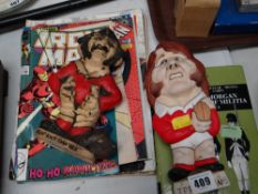 Two John Hughes Grogs - J P R Williams & Drop Kick Davies together with a parcel of vintage Marvel