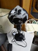 Modern reproduction galle-style Art Nouveau table lamp