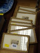 A set of eight BAXTER miniature prints including Venice, The Great Exhibition, Osbourne House etc