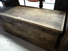 A vintage carpenter's / seaman's chest with iron end handles