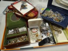 A parcel of costume jewellery etc