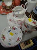 A quantity of Shelley floral teaware