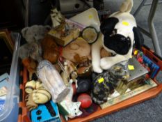 A box of household items & ornaments etc