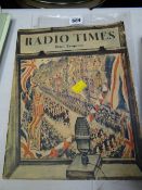 An Irish bill poster for a local auction dated 1937 together with a same year copy of The Radio