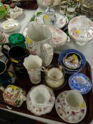 Sundry decorative cups & saucers, a part dinner set etc