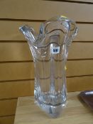 A large art glass vase