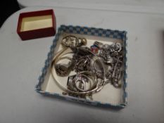 A parcel of silver & white metal jewellery