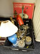 A parcel of electric lighting & oil lamps E/T