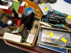 A parcel of vintage stationery collectables etc