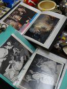 Two folders of thespian still photographs & lobby cards