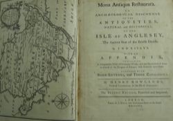 HENRY ROWLANDS - 'Mona Antiqua Restaurata', 1766, leather bound