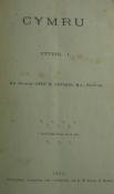 OWEN M EDWARDS - 'Cymru', three volumes (in one) 1891, first edition