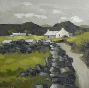 WILF ROBERTS oil on canvas - Anglesey farmstead, signed and dated 2009 and entitled label verso '