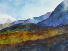 DAVID GROSVENOR watercolour - Cader Idris, signed in full, 24.5 x 34cms
