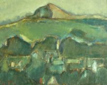 WILL ROBERTS oil on canvas - Dolgellau and Cader Idris, signed with initials, 39 x 49cms