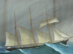 NEOPOLITAN SCHOOL(?) watercolour and gouache - the Porthmadog threemaster 'M Lloyd Morris' in