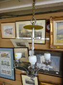 Retro chrome ceiling light