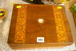 Inlaid haberdashery box with mother of pearl decoration