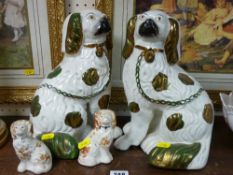 Two pairs of Staffs dogs