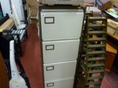 Four drawer metal filing cabinet