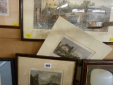 H ADLARD engraving - Rhuddlan Castle and other local scene engravings and a limited edition print of