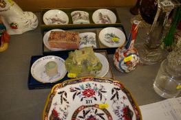 Royal Worcester 'Prince Regent' shallow dish, an Imari vase and other similar china items